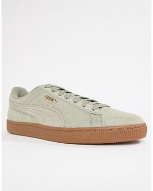 PUMA Suede Gum Sole Trainers In Grey 36534747
