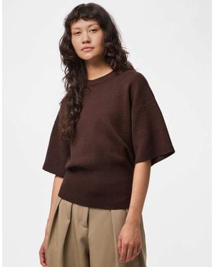 Pieces T-Shirt Color Hot Fudge 1 - Marrone