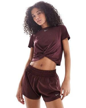 Nike Nike One Training Dri-fit Mid Rise 3 Inch Shorts - Purple