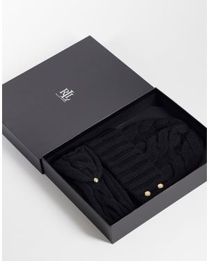 Ralph Lauren Coffret cadeau bonnet torsadé - Noir