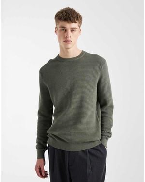 Only & Sons Crew Neck Ribbed Sweatshirt - Grey