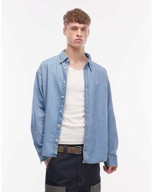Carhartt Lucas Long Sleeve Denim Shirt - Blue