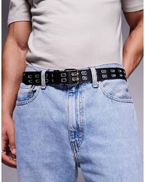 ASOS Oval Eyelet Belt - Blue