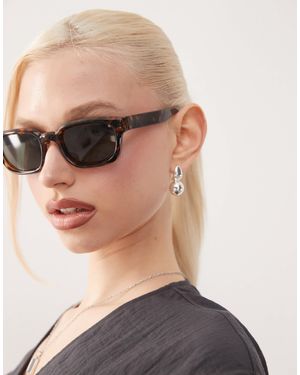 Weekday Sunglasses With Dark Green Lens - Natural
