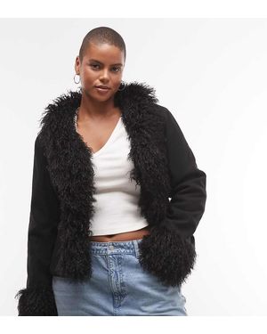 Collusion Plus Jack Met Faux-Fur Afwerking - Zwart