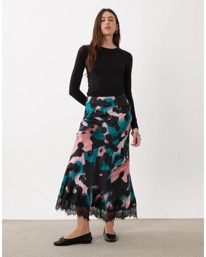 ASOS Satin Fishtail Maxi Skirt - Multicolour