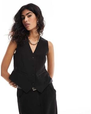 Pieces Tailored Waistcoat Co-ord - Black