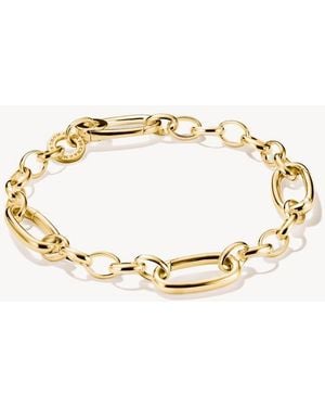 Thomas Sabo Charm Bracelet With Three Connect Links-Plated - Metallic