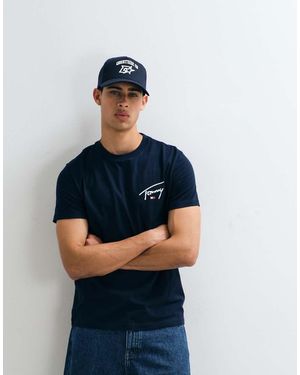 Tommy Hilfiger Signature Logo Slim Fit T-shirt - Blue