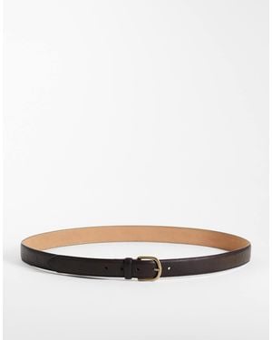 Mango Faux Leather Belt - White
