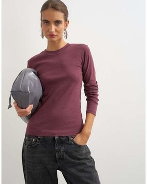 TOPSHOP T-Shirt Met Lange Mouwen Voor Elke Dag - Paars