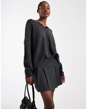 Vero Moda Pleated Mini Skirt - Grey
