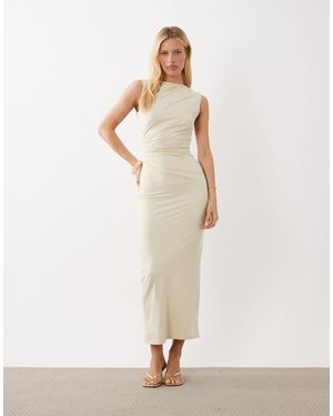 4th & Reckless – anschmiegsames, ärmelloses maxikleid - Natur