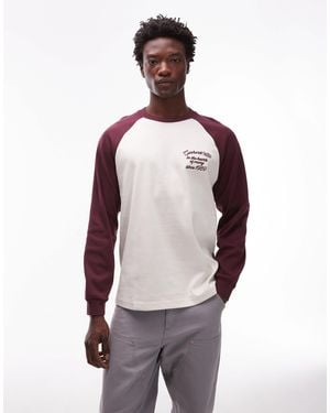 Carhartt – alston – locker sitzendes, langärmliges shirt - Weiß