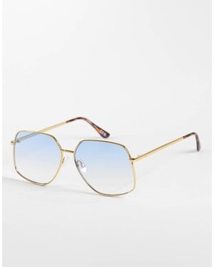 Aire Altair Angular Aviator Sunglasses - Metallic