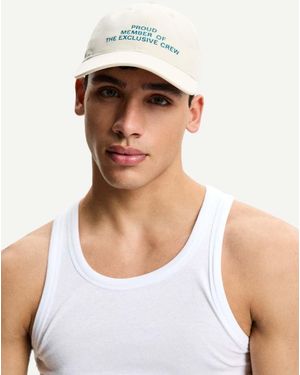 Bershka Cappellino Ricamato - Bianco