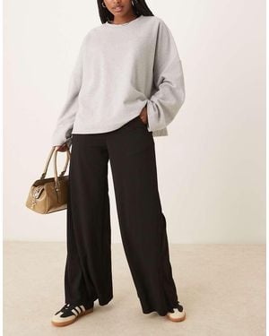 Jdy High Waisted Wide Leg Trousers - Black