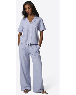 Good For Nothing Pantalones Azules Holgados Con Raya Diplomática Y Monograma De