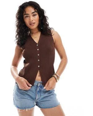 ASOS – figurbetonte weste - Blau