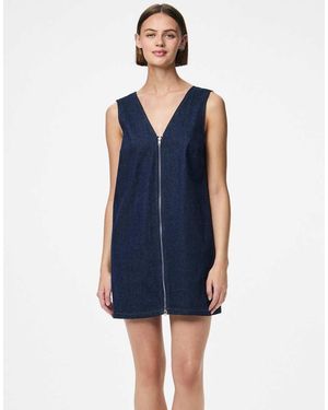 Pieces Denim Dress - Blue