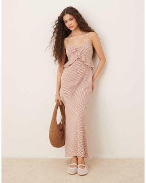 ASOS Cami Frill Maxi Dress - Natural