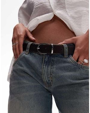 ARKET Suede Belt With Gold Metal Buckle - Multicolour