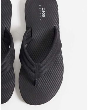 ASOS Infradito Nere Con Fascetta Grosgrain - Grigio