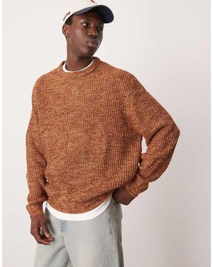 ASOS Jersey Extragrande De Punto Inglés De -Naranja - Marrón