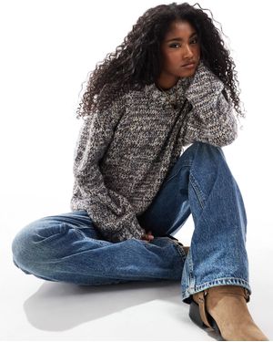 ASOS Knit Multiply Crew Neck Sweater - Blue