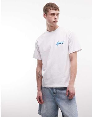 Huf Sector Logo T-Shirt With Back Print - White