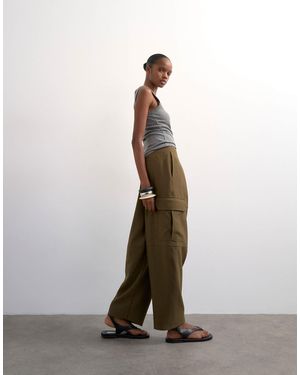 TOPSHOP Tailored Cargo Trouser - Brown