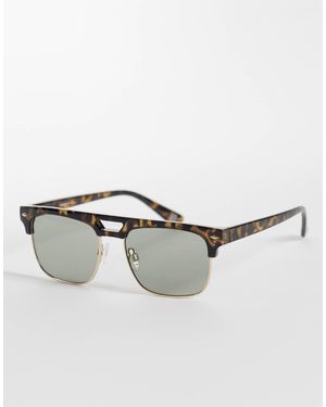 ASOS – retro-sonnenbrille mit rahmen - Grau