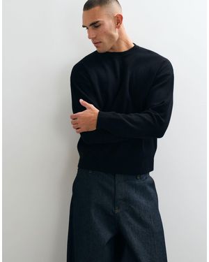 Only & Sons Textured Crew Neck Knitted Sweater - Blue