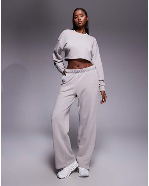 4505 Joggers De Talle Bajo Y Pernera Ancha De Algodón Grueso De 420 G/M² Rest Day De -Gris - Morado