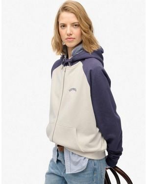 Superdry – essential – kapuzenpullover - Blau