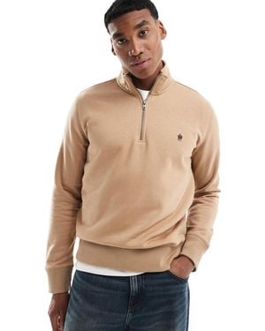 French Connection French Connection Half Zip Funnel Neck Sweatshirt - Natural