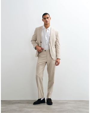 SELECTED Co-ord Linen Blend Regular Tailo Pants - White