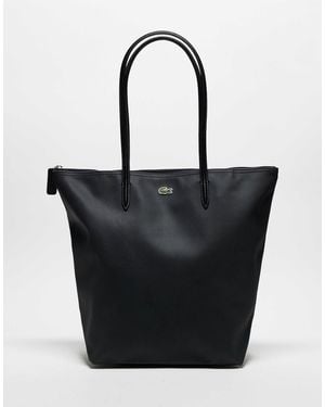 Lacoste Script Logo Shopper Bag - Black