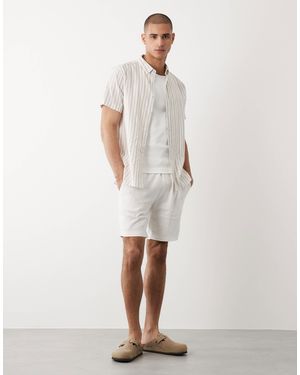 Threadbare – shorts aus leinenmix - Weiß