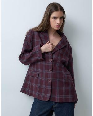 ASOS Tailored Oversized Strong Shoulder Blazer - Purple