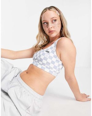 Vans Bralette A Cuadros Dameros Blancos Y Azules Flying V De