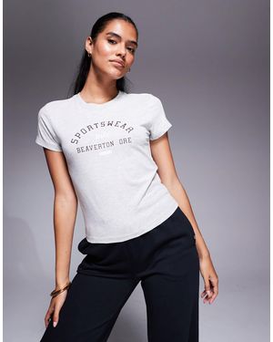 Nike Phoenix Fleece Slim Graphic T-shirt - White