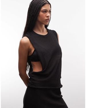 Weekday Dropped Armhole Tank - Black