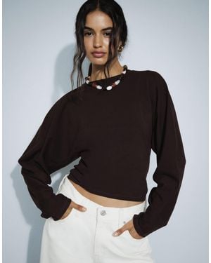 Cotton On Blair Batwing Long Sleeve Top - Black
