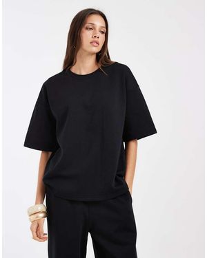 Vero Moda Camiseta Sudadera Extragrande Negra De Conjunto - Negro