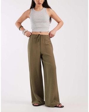 New Look Wide Leg Trousers - Natural
