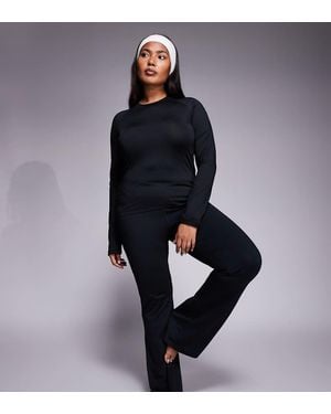 4505 Curve Icon High Waist Slim Kick Yoga leggings - Black