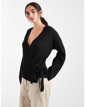 Pieces Jersey Con Lazada Lateral De Punto De - Negro