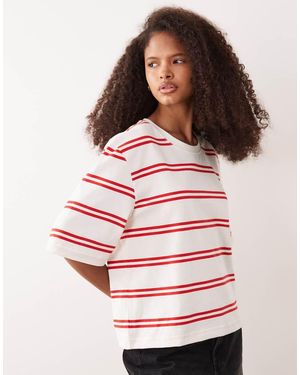 ARKET Pure Cotton Heavyweight Boxy Fit T-shirt - Red