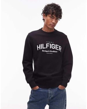Tommy Hilfiger Arch Logo Crew Neck Sweatshirt - Blue